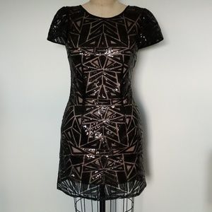Decode1.8 black sequins dress